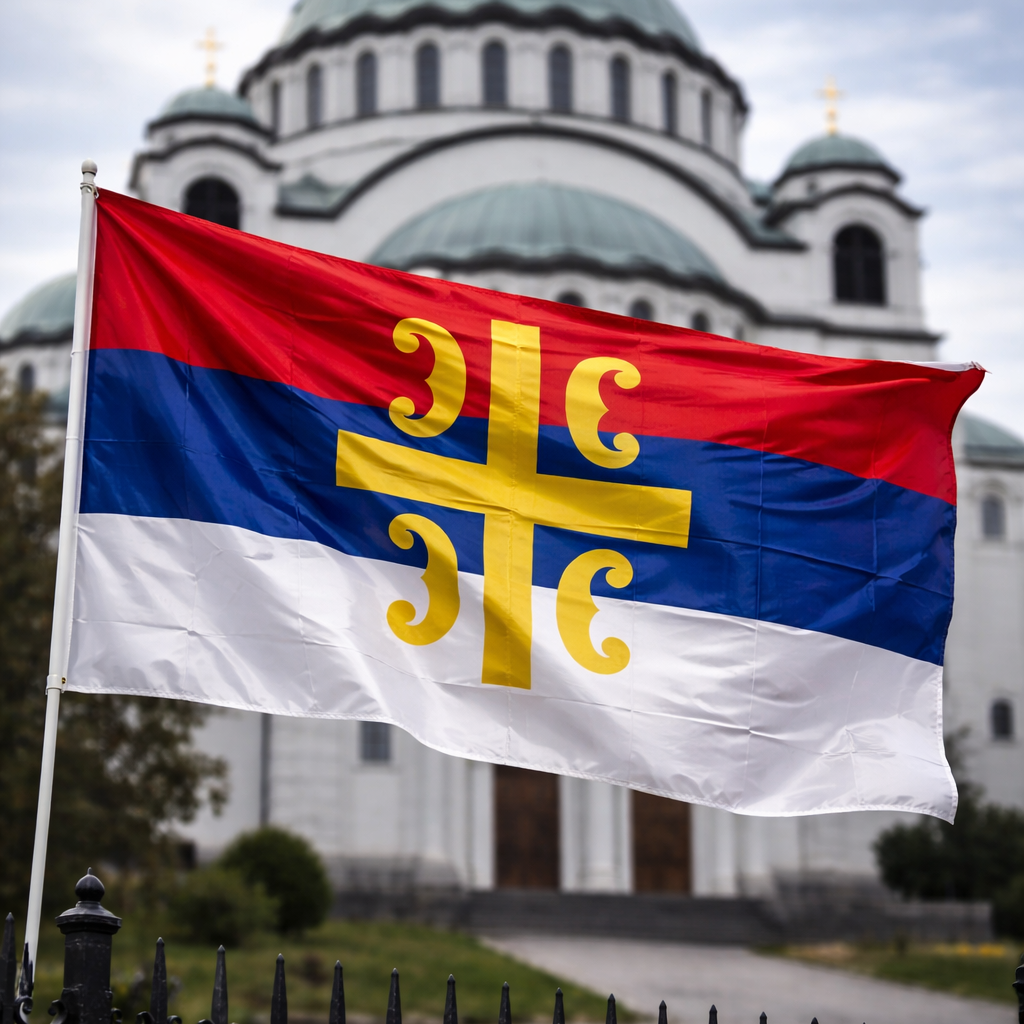 Serbian ꒌ flag
