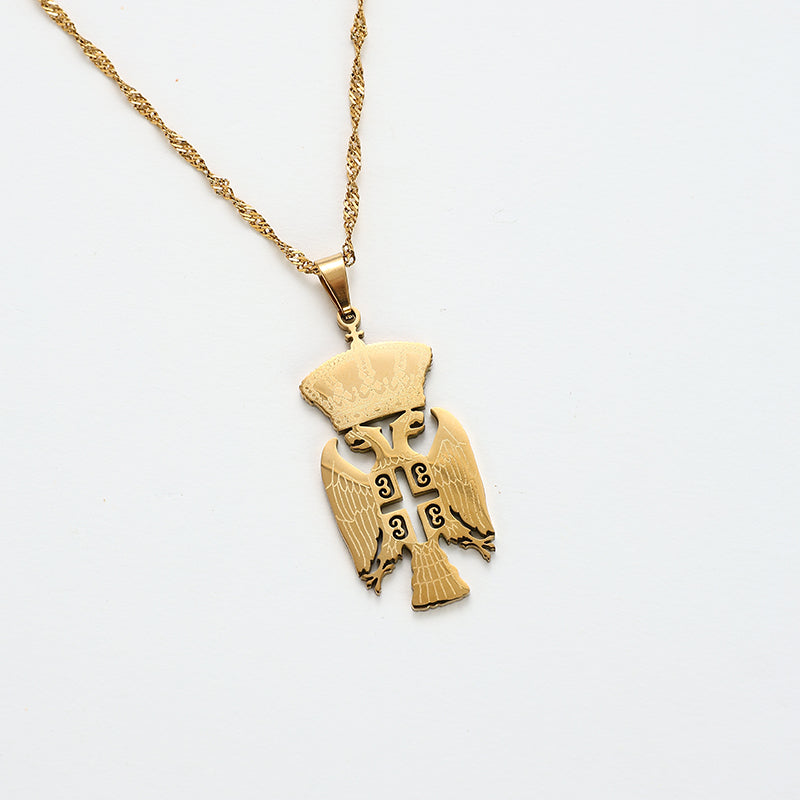 Serbian eagle necklace