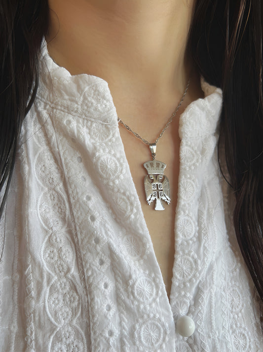 Serbian eagle necklace
